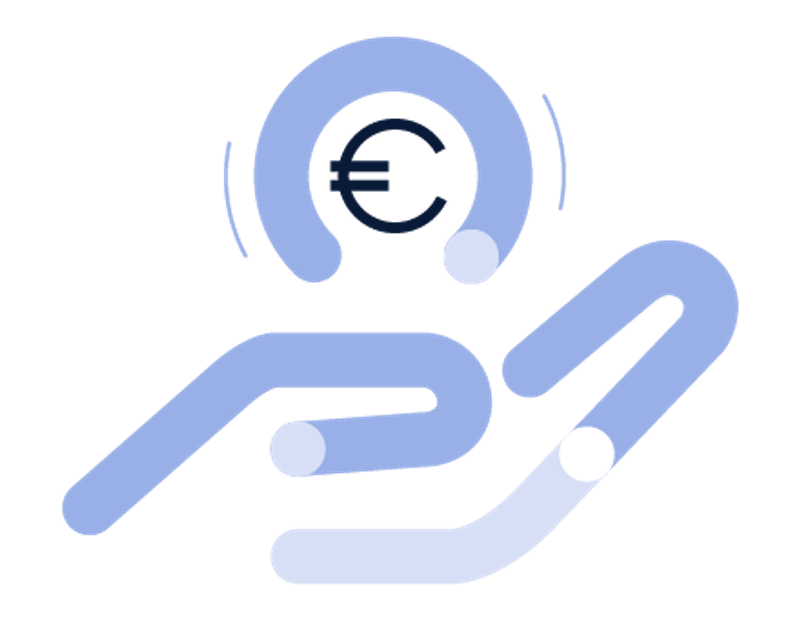 Vermeidung Von Forderungsausfaellen Muenze Hand Icon Adelta