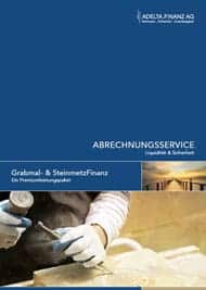 In der Broschüre zu Grabmal- und SteinmetzFinanz finden Sie alle Information zu Factoring für Steinmetze der ADELTA.FINANZ AG.