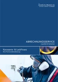 Broschüre Karosserie- und LackFinanz mit dem Produkt Factoring für K&L-Betriebe